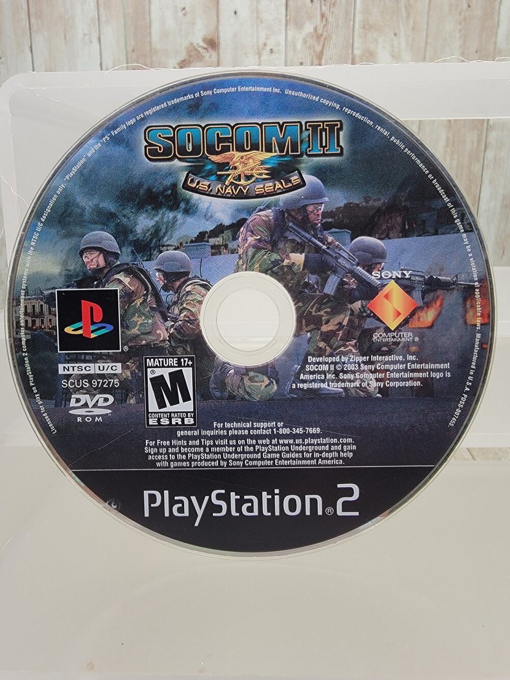 SOCOM 2: U.S. Navy Seals (PlayStation 2) PS2 Disc Only!